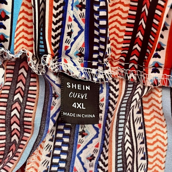 EUC 4X Shein Curve Belted Stripped Multicolored Shorts - Picture 6 of 7